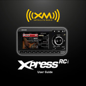 XM Satellite Radio Xpress RCi User Manual