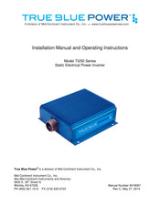 True Blue Power TI250 Series Installation And Operating Instructions Manual
