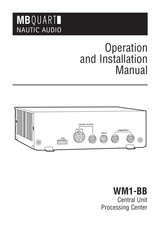 MB QUART WM1-BB Operation And Installation Manual
