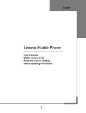 Lenovo IDEAPHONE S720 User Manual