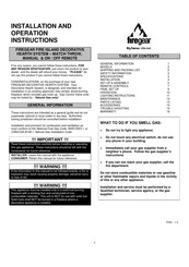 Firegear DFI24-SSMT Installation And Operation Instructions Manual