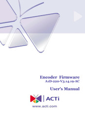 ACTi A1D-220-V3.14.19-AC User Manual