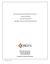 Joslyn 1457-40 Installation And Maintenance Manual