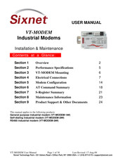 Sixnet VT-MODEM-1 User Manual