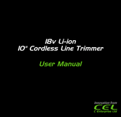 CEL 18v Li-Ion User Manual