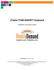 MobileDemand xTablet T7000 Installation And User Manual