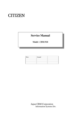 Citizen CBM-910-PF Service Manual