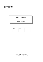 Citizen iDP-562 Series Service Manual