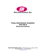 SpectraDynamics PD5-RM-B Operating Manual