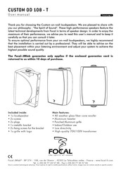 Focal Custom OD 108 - T User Manual