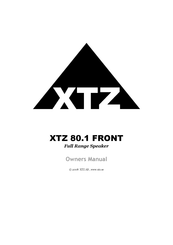 Xtz 80.1 FRONT Owner's Manual