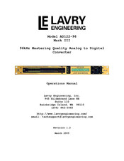 Lavry AD122-96 Mark III Operation Manual