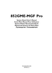 DFI 852GME-MGF Pro User Manual