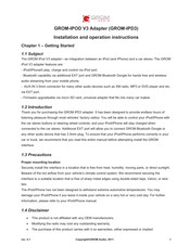 GROM Audio GROM-IPD3 Installation And Operation Instructions Manual