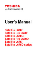 Toshiba Satellite Pro L670 User Manual