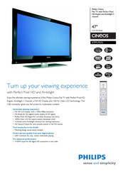 Philips CINEOS 47PFL9532 Specification Sheet