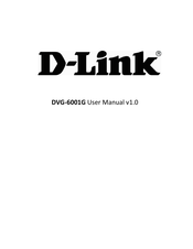 D-Link DVG‐6001G User Manual