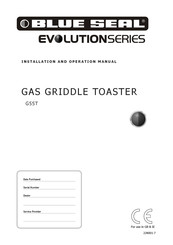 Blue Seal Evolution G55T Installation And Operation Manual