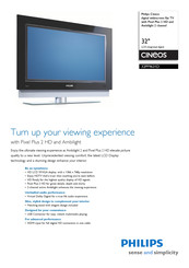Philips Cineos 32PF9631D/79 Specifications