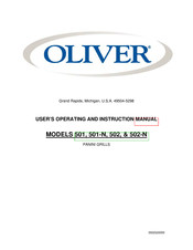 Oliver 501-N User's Operating And Instruction Manual