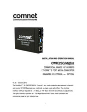 Comnet CWFE2SCM2 Installation And Operation Manual