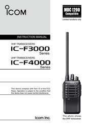 Icom IC-F3000 Series Instruction Manual