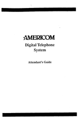 AMERICOM 7110X-XX Attendant's Manual