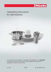 Miele G 6570 Operating Instructions Manual