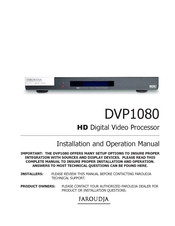 Faroudja DVP 1080 Installation And Operation Manual