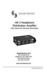 Sound Devices HX-3 User Manual