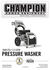 Champion Power Equipment 76520 Owner's Manual & Operating Instructions