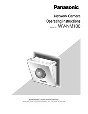 Panasonic WVNM100 - NETWORK COLOR CAMERA Operating Instructions Manual