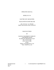 Railway Equipment 934 Operating Manual