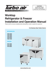 Turbo Air TWR-72SD Installation And Operation Manual