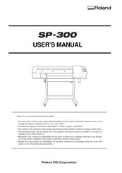 Roland SP-300 User Manual