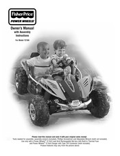 Fisher-Price Power Wheels Y2189 Owner's Manual With Assembly Instructions