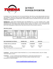 Tundra HDI 1824 Owner's Manual