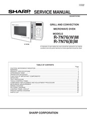Sharp R-7N76(B)M Service Manual