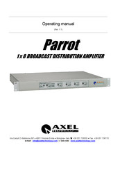 Axel Parrot Operating Instructions Manual