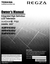 Toshiba Regza46RV535U Owner's Manual