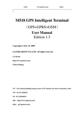 Gator M518 User Manual