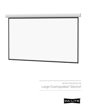Da-Lite Large Cosmopolitan Electrol Instruction Book