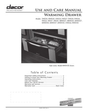 Dacor ERWD30 Use And Care Manual