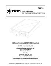 nat NT30A Installation And Operation Manual