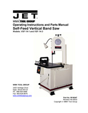 Jet VSF-14-1 Operating Instructions And Parts Manual