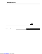 IBM THINKPAD E50 User Manual
