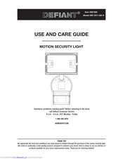 Defiant DF-5311-BZ-D Use And Care Manual