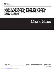 Texas Instruments DEM-DSD1792 User Manual