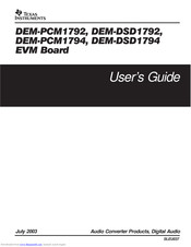 Texas Instruments PCM1792 User Manual