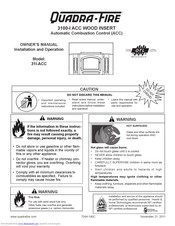 Quadra-Fire 31I-ACC Owner's Manual